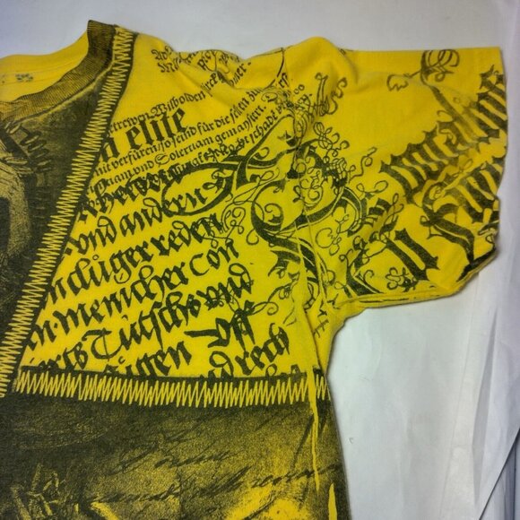 MMA Elite T Shirt Men Medium Ywllow Black Skull Fighting Mixed Martial Arts READ - Picture 6 of 11